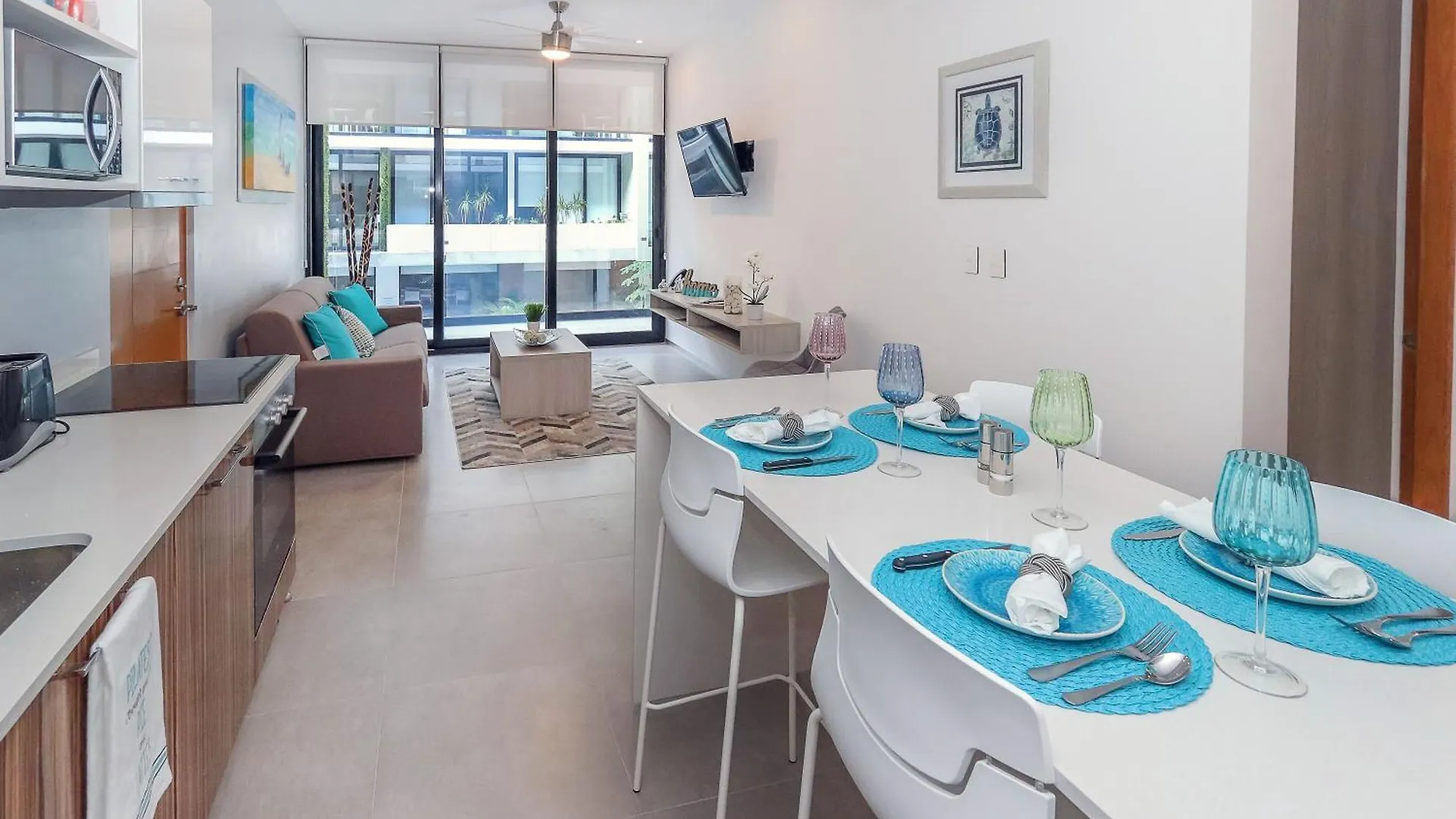 Apartment Luxury 1 Bedroom Condo - 2 Pools & Gym - At The City Condos - Descanso Playa del Carmen