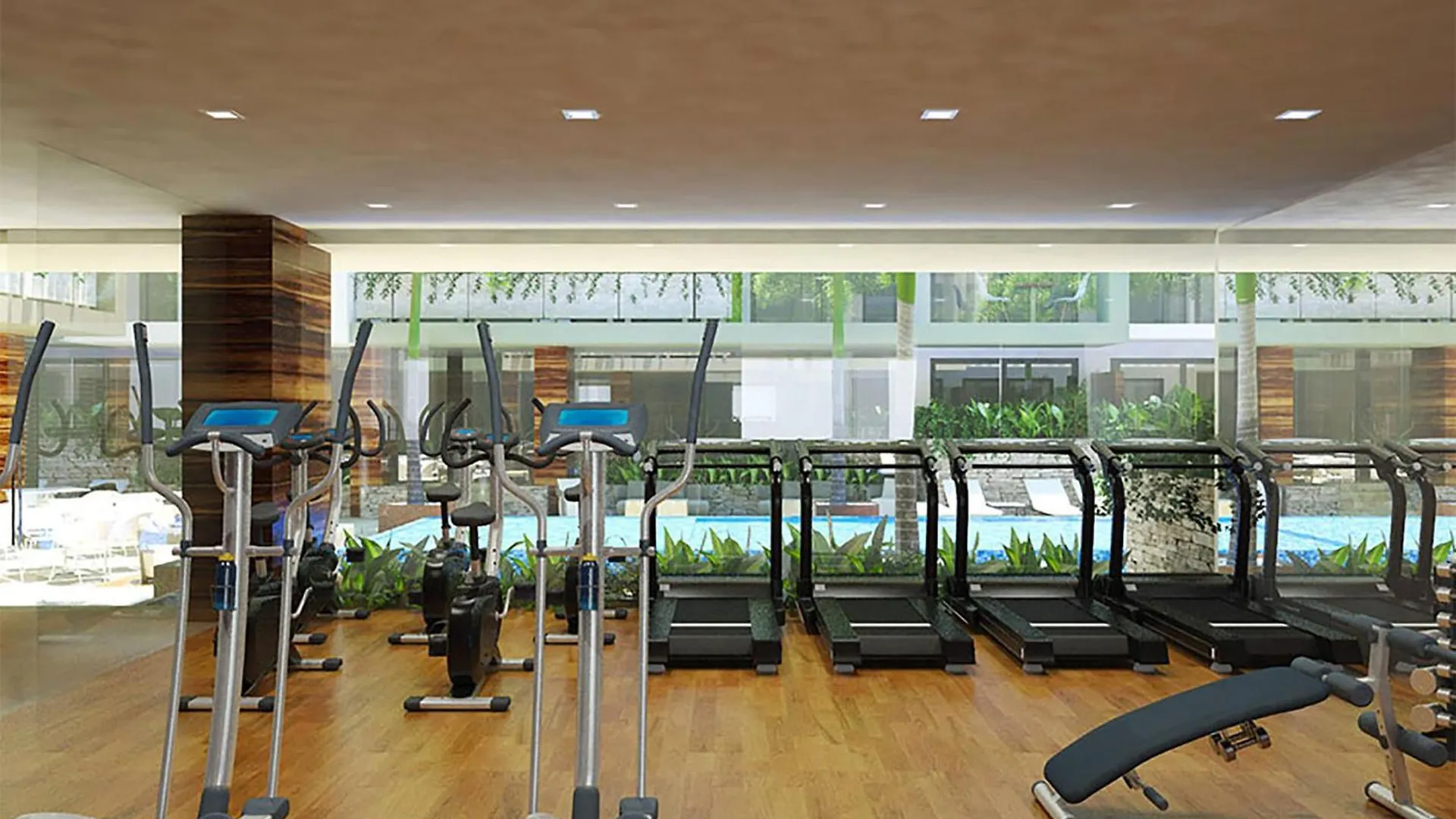 Apartment Luxury 1 Bedroom Condo - 2 Pools & Gym - At The City Condos - Descanso Playa del Carmen Mexico